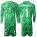 Maillot de foot Pays-Bas Bart Verbruggen #1 Gardien Domicile vêtements enfant Europe 2024 Manches Longues (+ pantalon court)